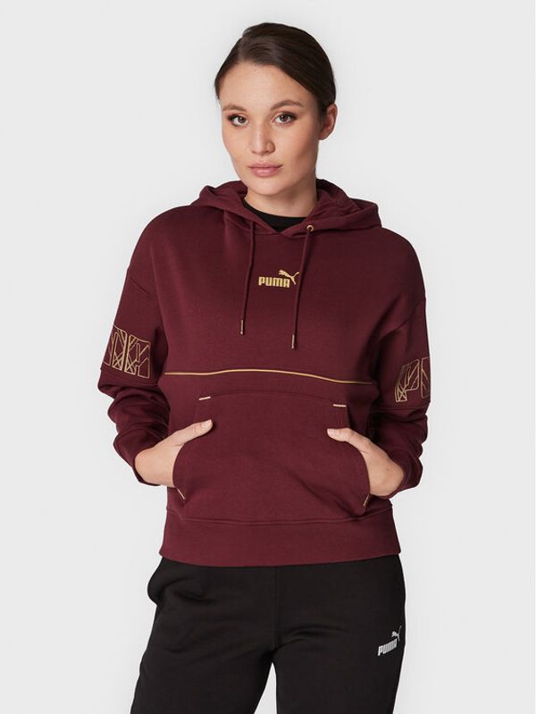 Puma Puma Суитшърт Power Deco Glam 671756 Бордо Regular Fit