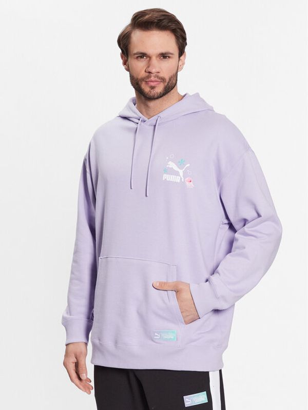 Puma Puma Суитшърт SPONGEBOB 538960 Виолетов Regular Fit