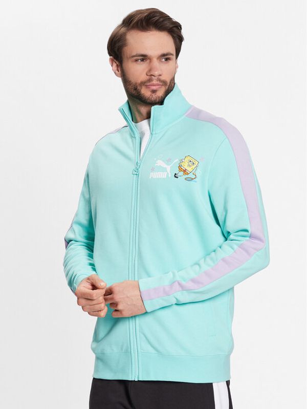 Puma Puma Суитшърт SPONGEBOB 538961 Зелен Regular Fit