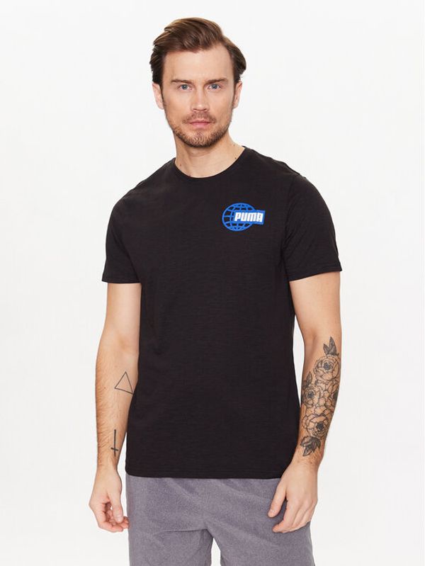 Puma Puma Тениска от техническо трико Graphic 523237 Черен Regular Fit