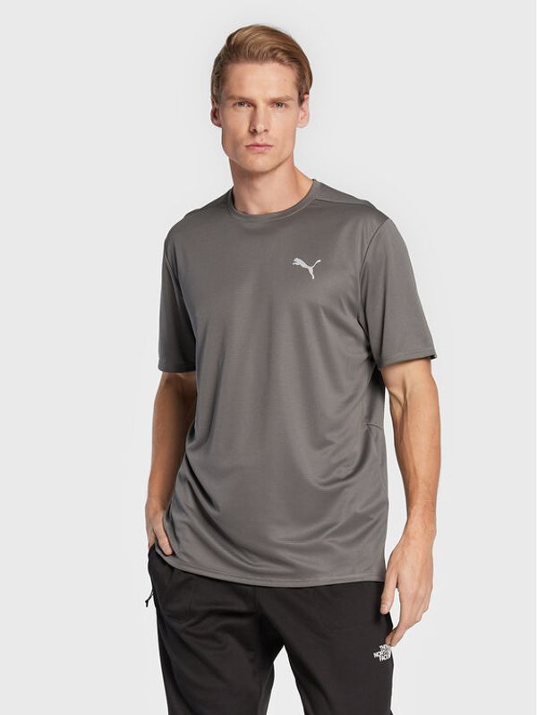 Puma Puma Тениска от техническо трико Run 520208 Сив Regular Fit