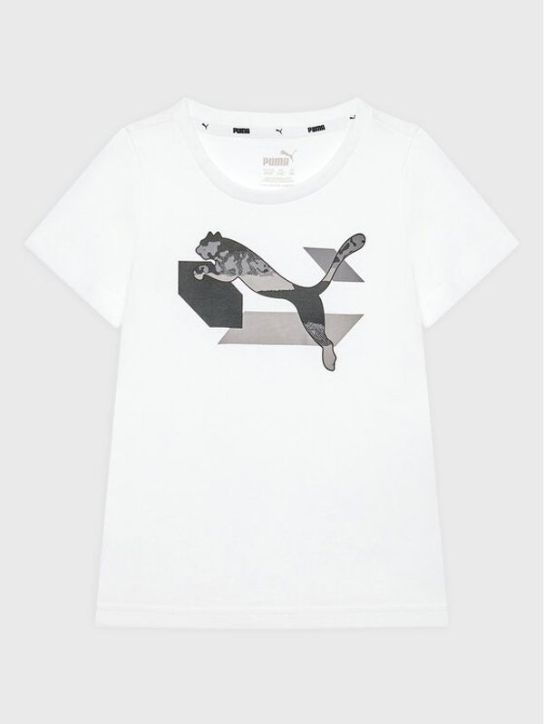 Puma Puma Тишърт Alpha Graphic 670101 Бял Regular Fit