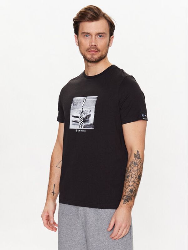 Puma Puma Тишърт BMW 538147 Черен Regular Fit