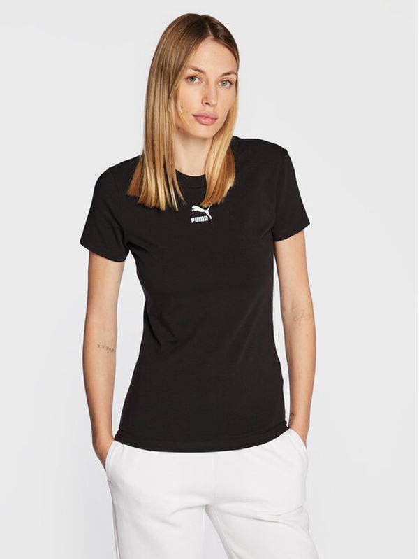 Puma Puma Тишърт Classic 535610 Черен Slim Fit