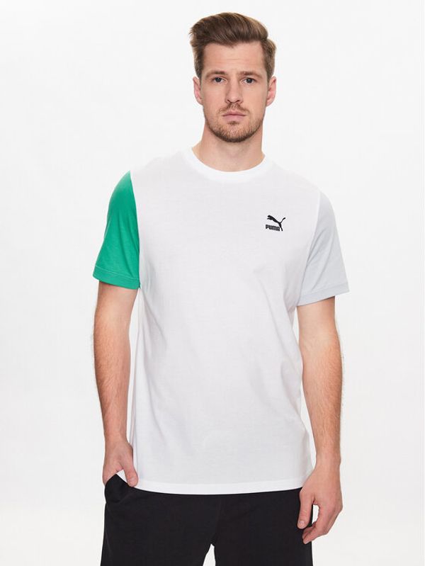 Puma Puma Тишърт Classics Block 535617 Бял Regular Fit