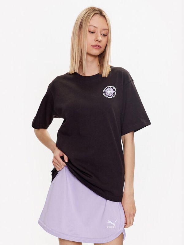 Puma Puma Тишърт Downtown 538362 Черен Relaxed Fit