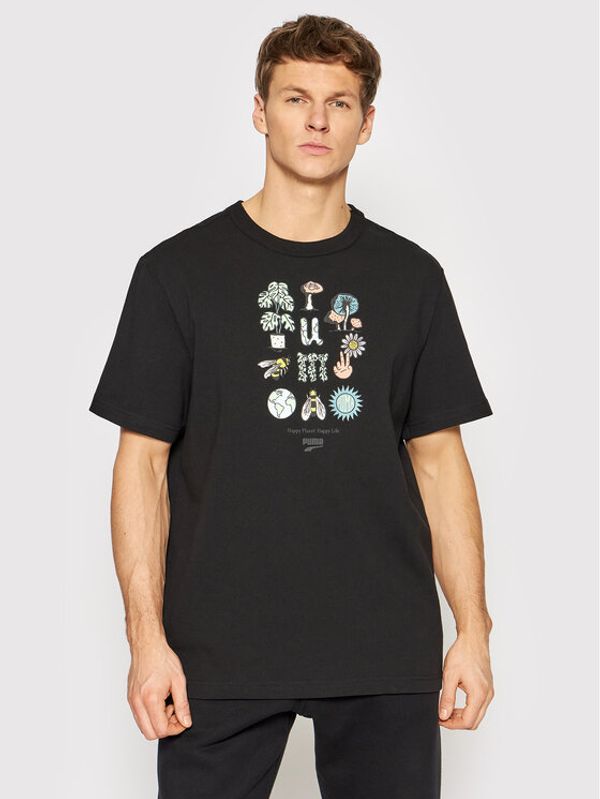 Puma Puma Тишърт Downtown Graphic 533673 Черен Regular Fit