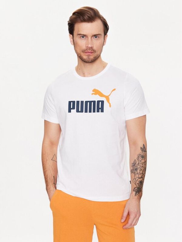Puma Puma Тишърт Ess 586759 Бял Regular Fit