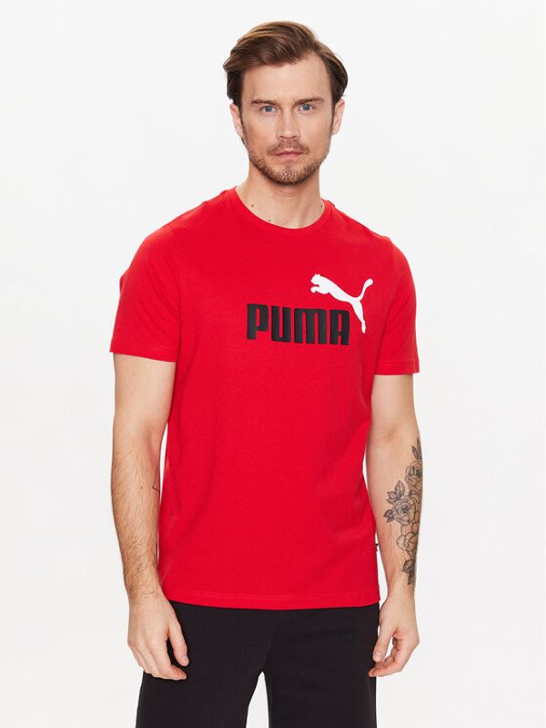 Puma Puma Тишърт Ess 586759 Червен Regular Fit