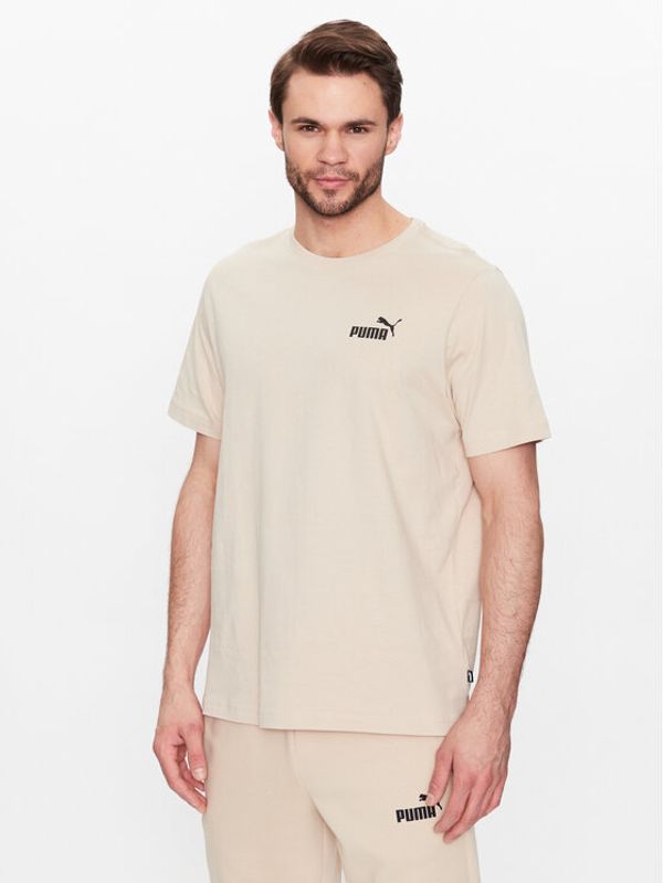 Puma Puma Тишърт Essentials 586669 Бежов Regular Fit