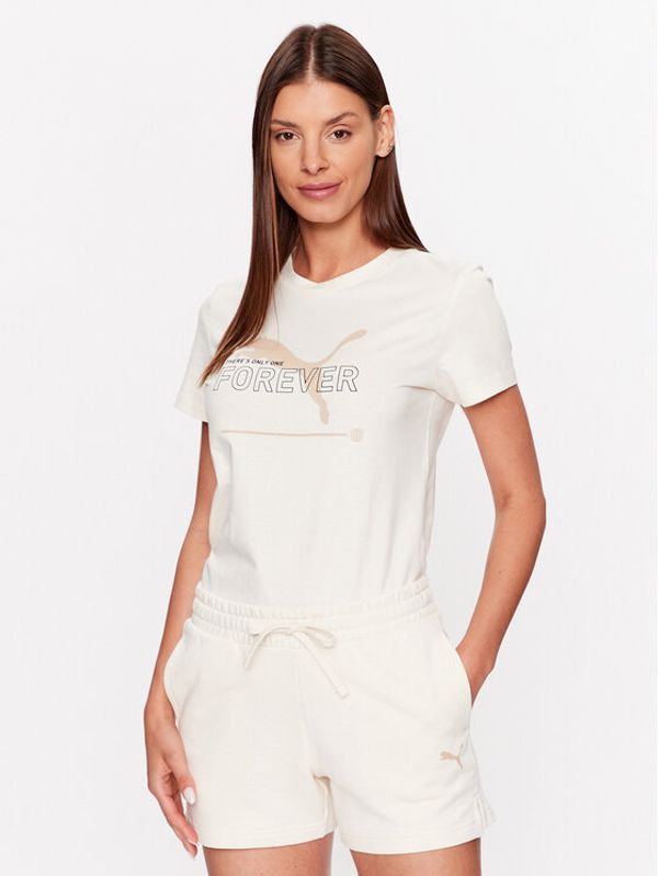 Puma Puma Тишърт Essentials Better 673301 Екрю Regular Fit