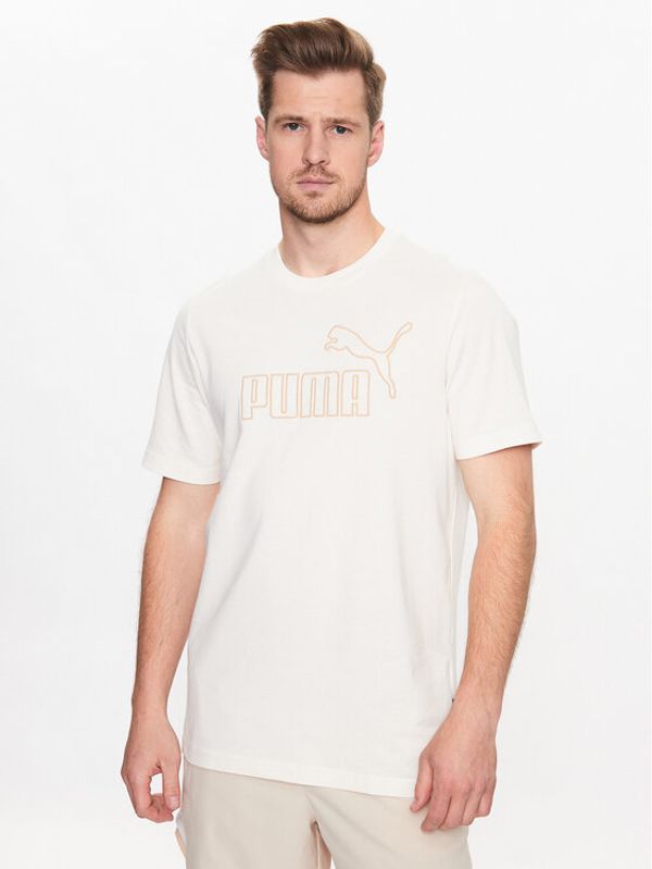 Puma Puma Тишърт Essentials Elevated 673385 Бежов Regular Fit
