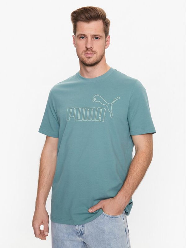 Puma Puma Тишърт Essentials Elevated 673385 Зелен Regular Fit