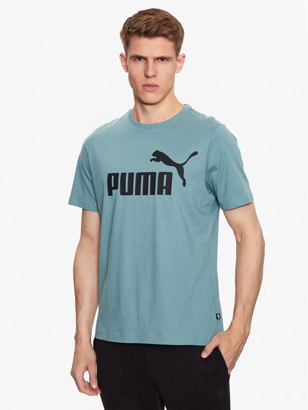Puma Puma Тишърт Essentials Logo 586667 Зелен Regular Fit