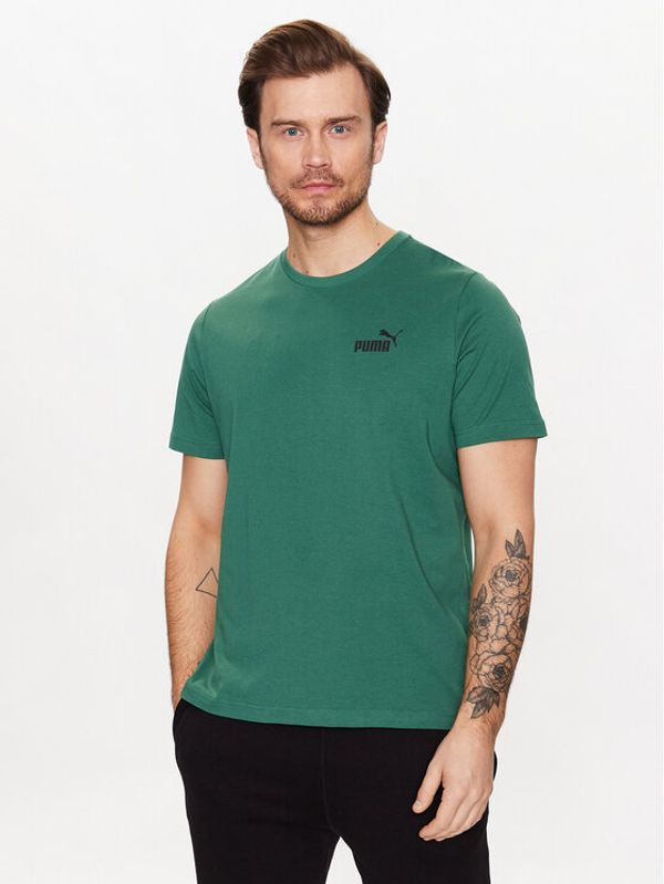Puma Puma Тишърт Essentials Small Logo 586669 Зелен Regular Fit
