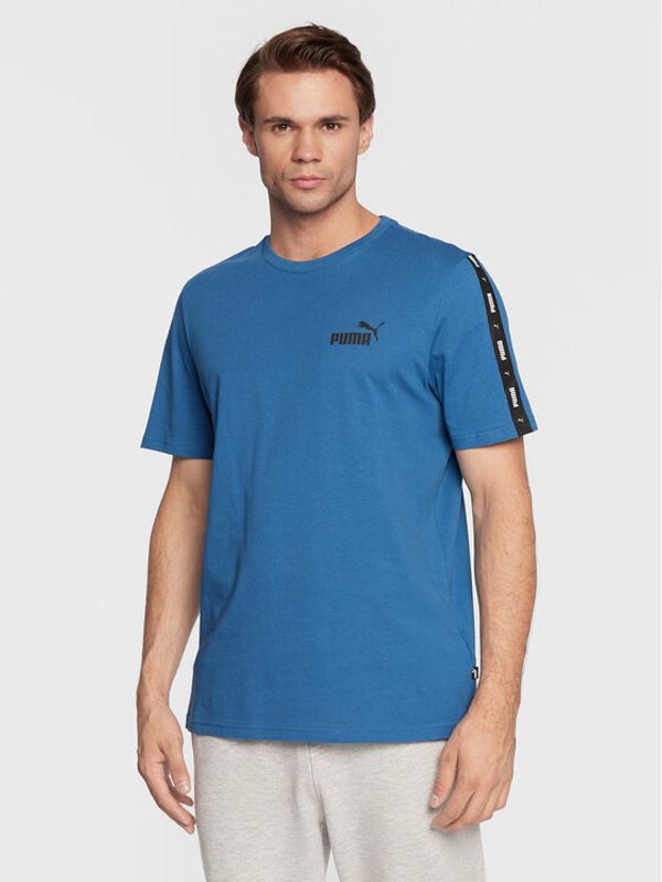 Puma Puma Тишърт Essentials+ Tape 847382 Син Regular Fit
