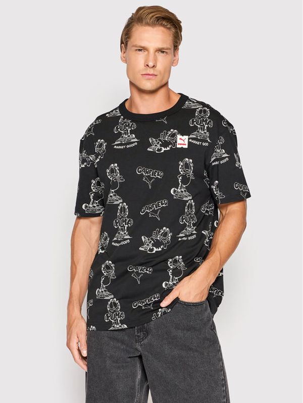 Puma Puma Тишърт GARFIELD Aop 534434 Черен Relaxed Fit