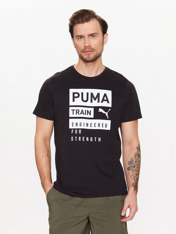Puma Puma Тишърт Graphic 523242 Черен Regular Fit