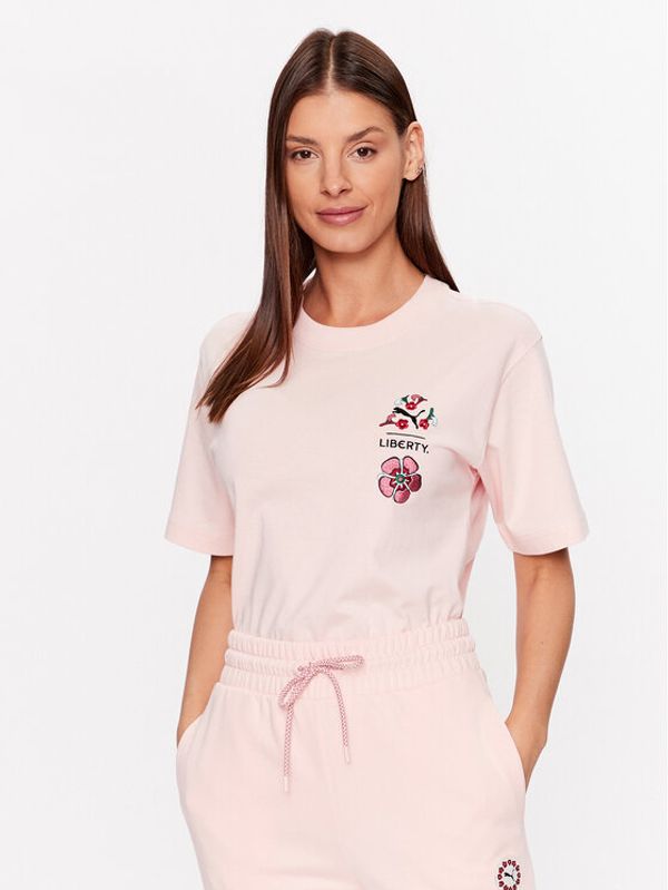 Puma Puma Тишърт LIBERTY 539829 Розов Relaxed Fit