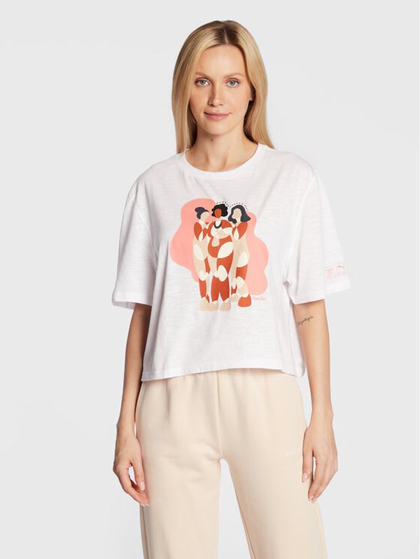 Puma Puma Тишърт Nextgen Artist Series 522596 Бял Relaxed Fit