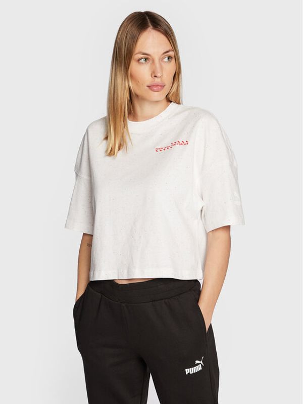 Puma Puma Тишърт RE:Collection 535595 Бежов Relaxed Fit