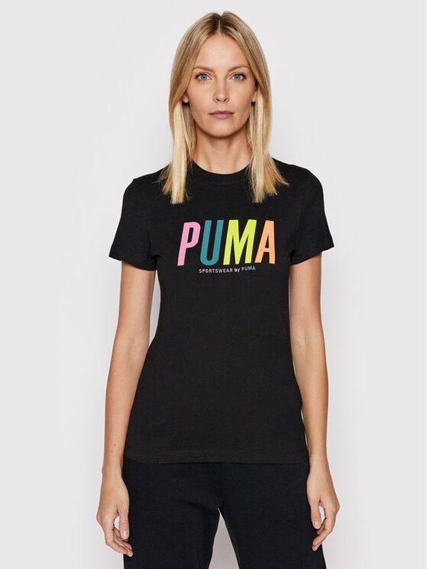 Puma Puma Тишърт SMILEY WORLD Graphic 533559 Черен Regular Fit