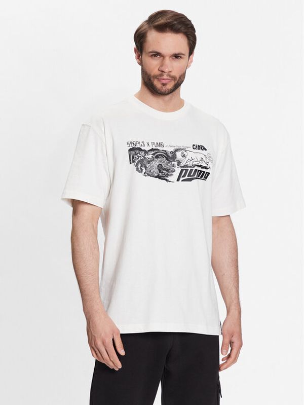 Puma Puma Тишърт STAPLE 539935 Екрю Regular Fit