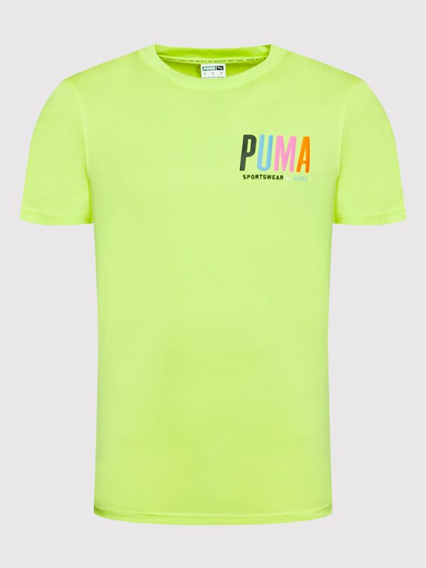 Puma Puma Тишърт SWxP Graphic 533623 Жълт Regular Fit