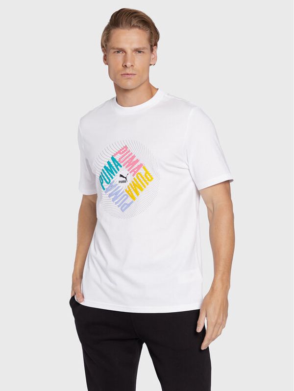 Puma Puma Тишърт Swxp Graphic 535658 Бял Regular Fit