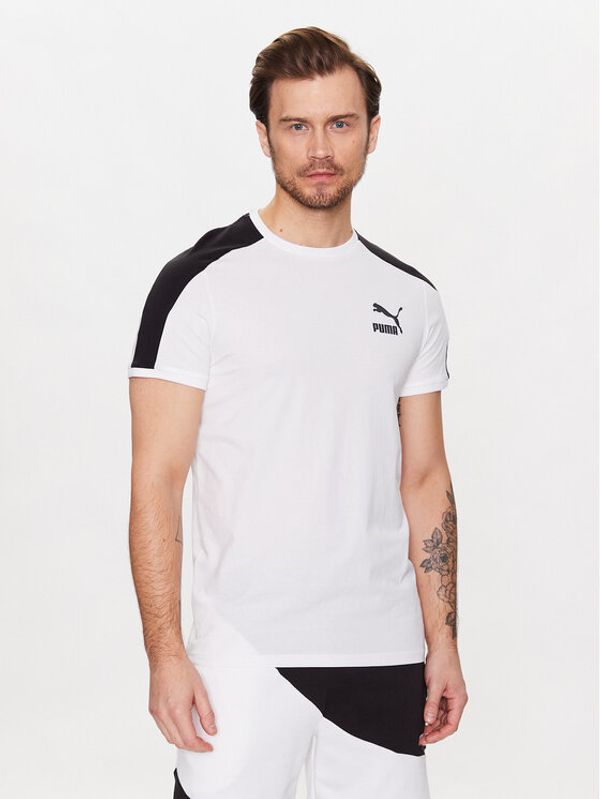 Puma Puma Тишърт T7 Iconic 538204 Бял Slim Fit