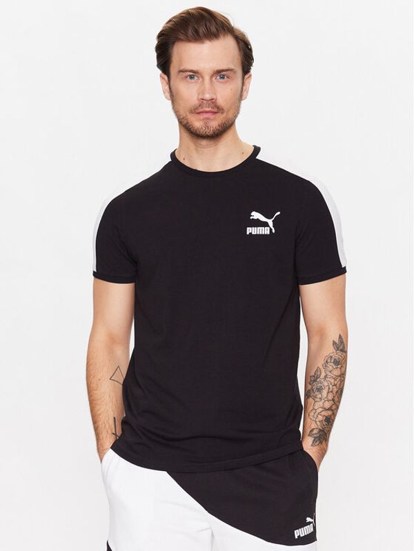 Puma Puma Тишърт T7 Iconic 538204 Черен Slim Fit