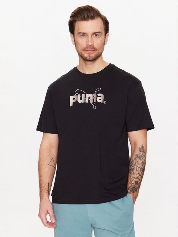 Puma Puma Тишърт Team Graphic 538256 Черен Relaxed Fit