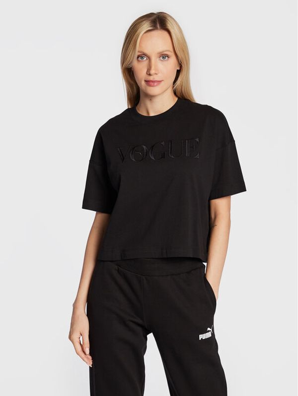 Puma Puma Тишърт VOGUE Graphic 534691 Черен Cropped Fit