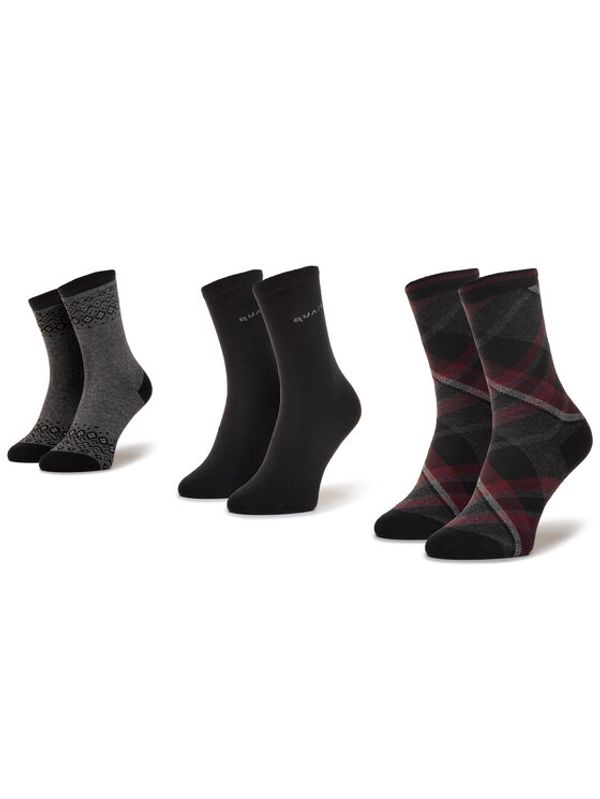 QUAZI QUAZI Комплект 3 чифта дълги чорапи дамски QZ-SOCKS-65-04-WOMAN-004 Черен