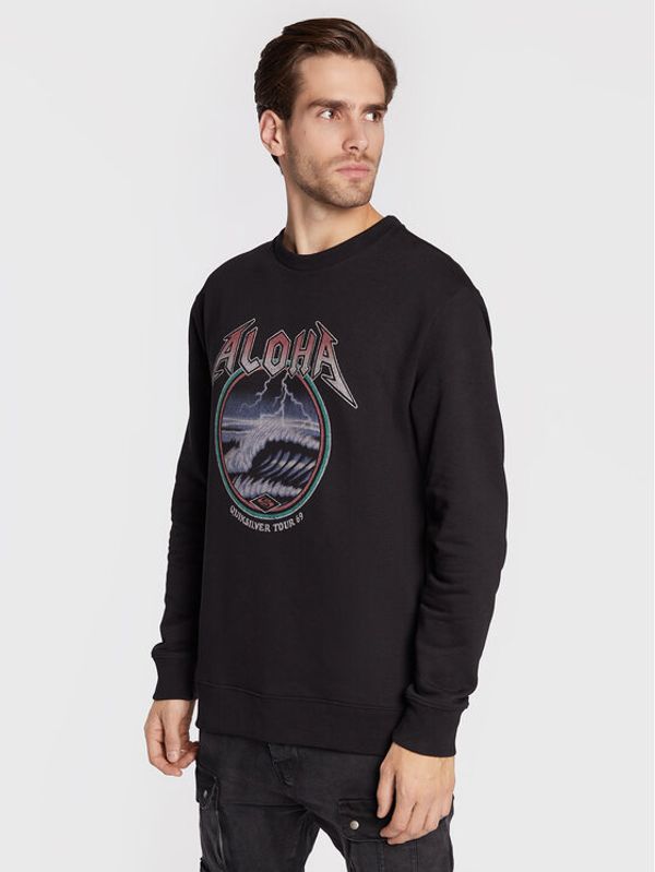 Quiksilver Quiksilver Суитшърт Rock Waves EQYFT04688 Черен Comfort Fit