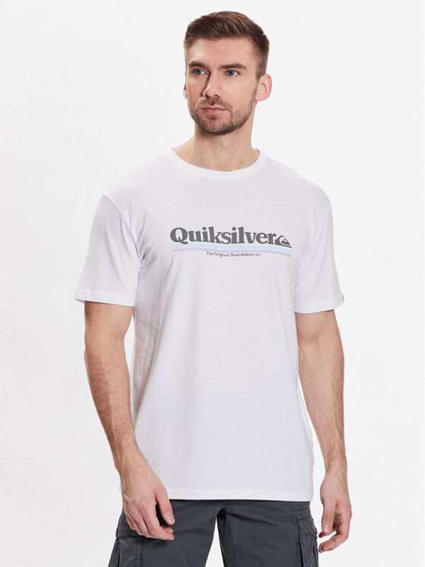 Quiksilver Quiksilver Тишърт Between The Lines EQYZT07216 Бял Regular Fit