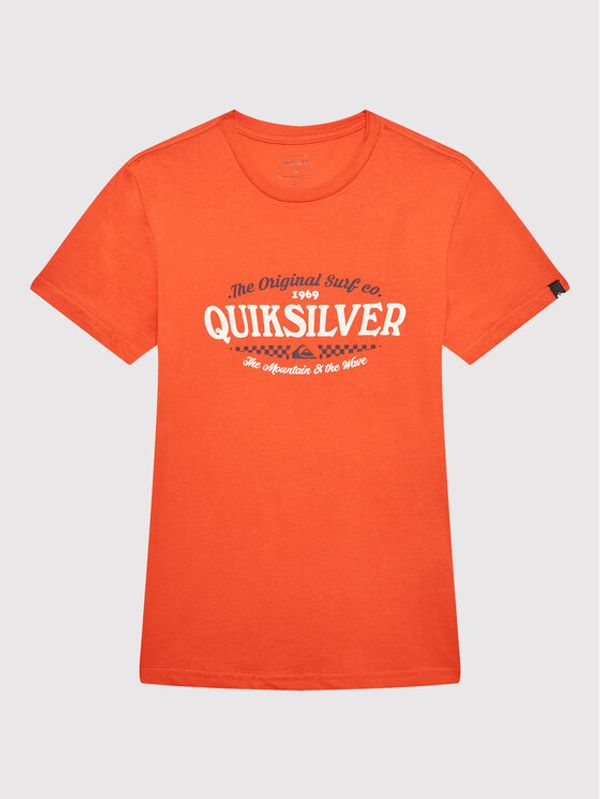 Quiksilver Quiksilver Тишърт Check On It EQBZT04496 Оранжев Regular Fit
