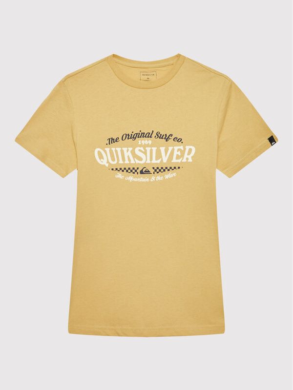 Quiksilver Quiksilver Тишърт Check On It EQBZT04496 Жълт Regular Fit