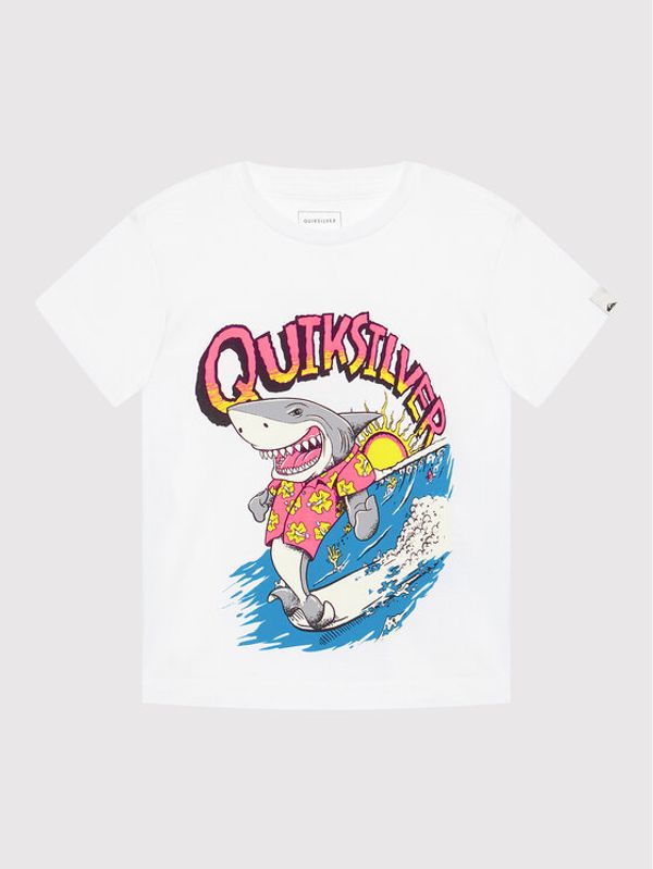 Quiksilver Quiksilver Тишърт Shark Smile Бял Regular Fit