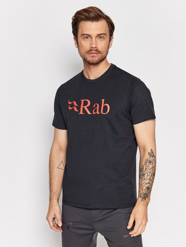Rab Rab Тишърт Stance Logo QCB-08-BE-L Черен Regular Fit