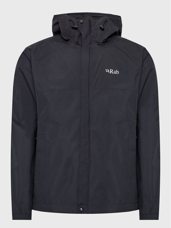 Rab Rab Яке за дъжд Downpour Eco QWG-82-BL-M Черен Regular Fit