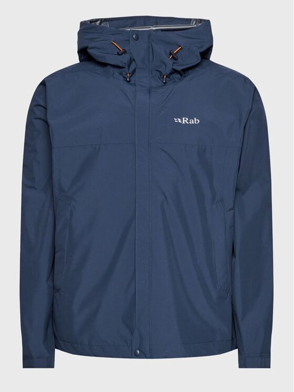 Rab Rab Яке за дъжд Downpour Eco QWG-82-DIK-LRG Тъмносин Regular Fit