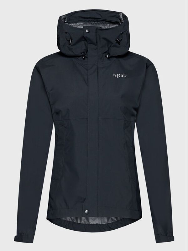 Rab Rab Яке за дъжд Downpour Eco QWG-83-BL-08 Черен Regular Fit