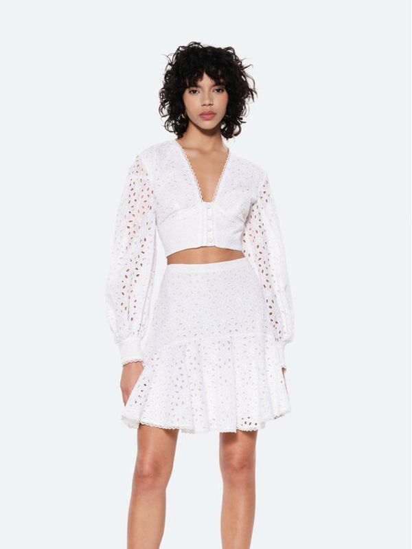 Rage Age Rage Age Мини пола Gigi Бял Regular Fit