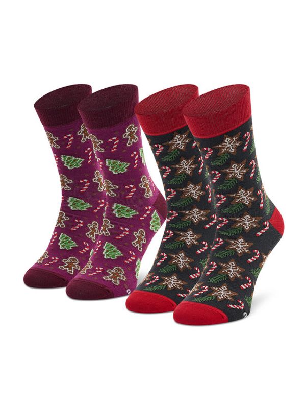 Rainbow Socks Rainbow Socks Комплект 2 чифта дълги чорапи мъжки Xmas Socks Balls Adult Gifts Pak 2 Цветен