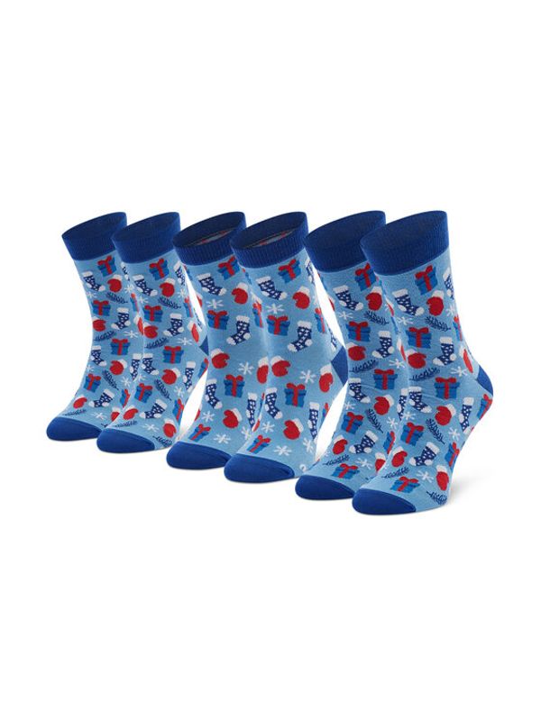 Rainbow Socks Rainbow Socks Комплект 3 чифта дълги чорапи мъжки Xmas Socks Balls Mix Gifts Pak 3 Син