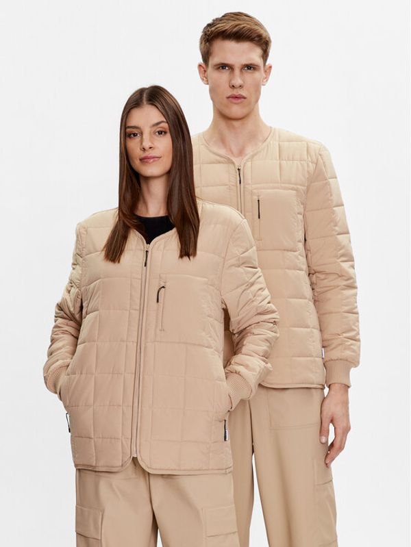 Rains Rains Пухено яке 18170 Бежов Casual Fit