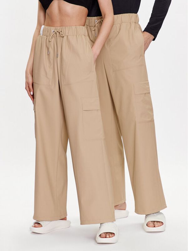 Rains Rains Текстилни панталони 18990 Бежов Comfortable Fit