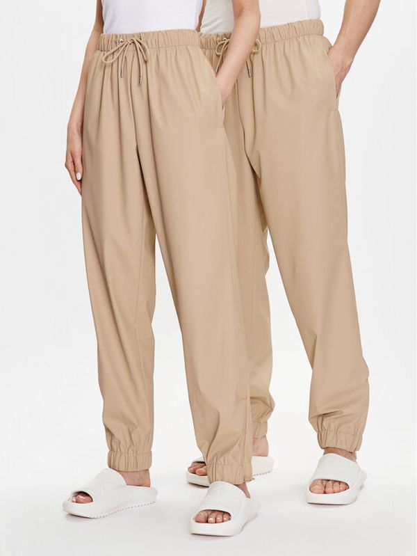 Rains Rains Текстилни панталони Unisex 18560 Бежов Comfortable Fit