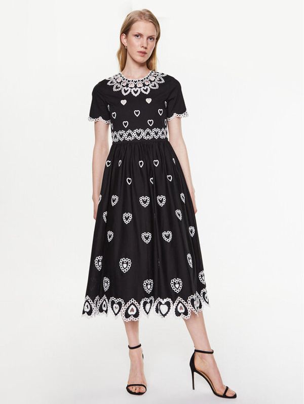 Red Valentino Red Valentino Ежедневна рокля 2R3VA23D6QD Черен Regular Fit
